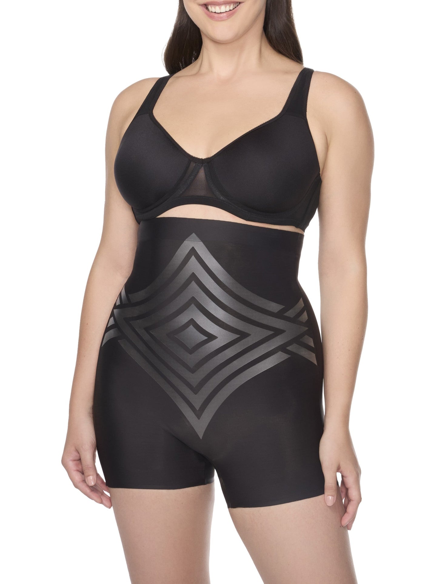 High-Waist Shaping Boyshort with LYCRA print technology