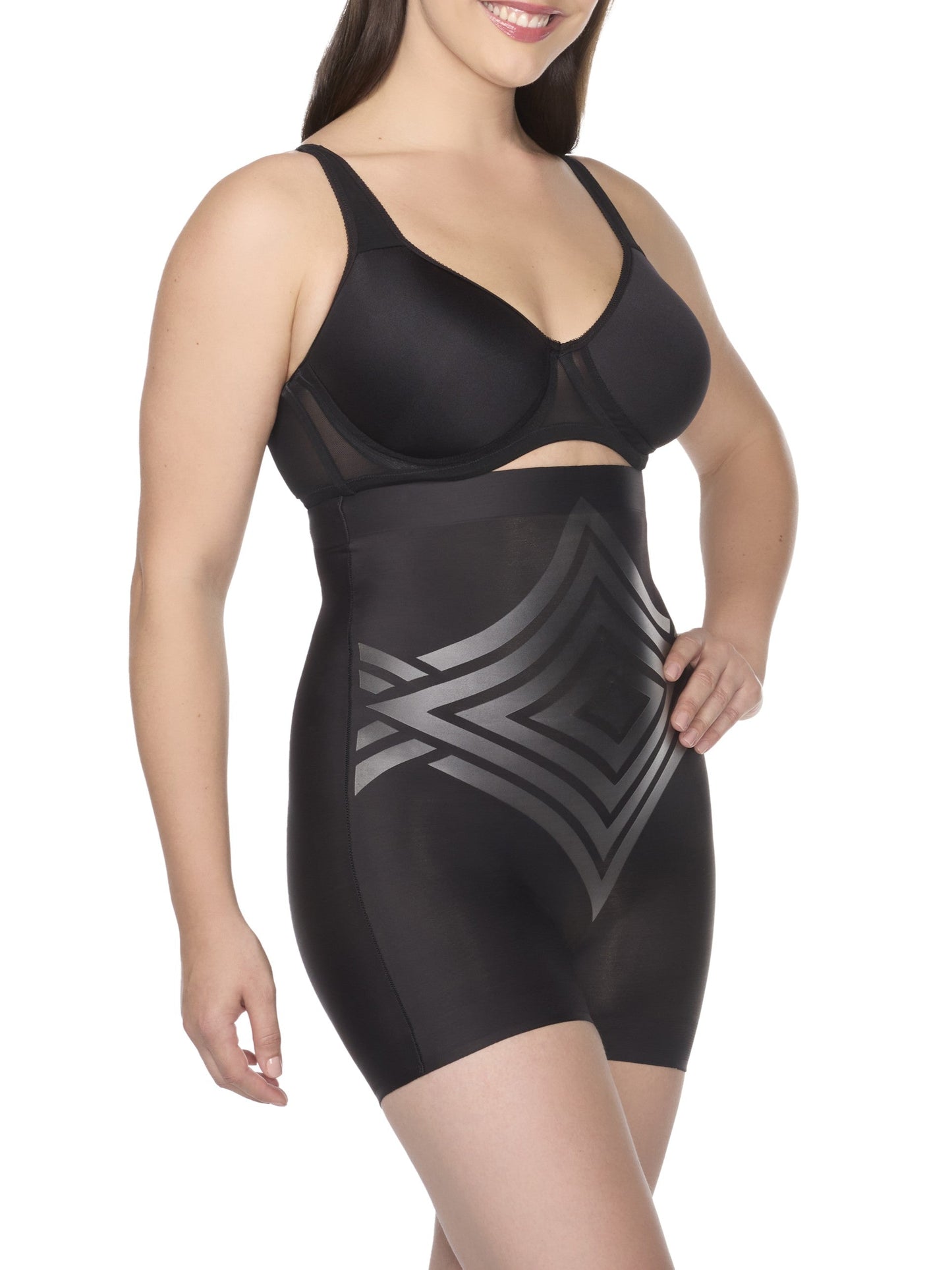 High-Waist Shaping Boyshort with LYCRA print technology