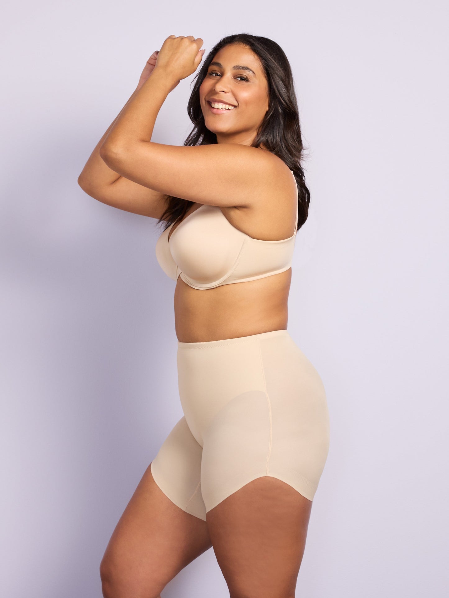 Slanted Hem Shaping Short