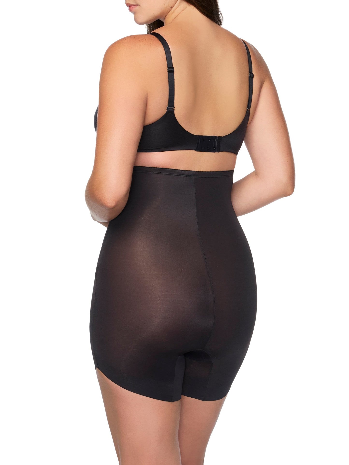 Elevated Edge High-Waist Slanted Hem Shaping Short