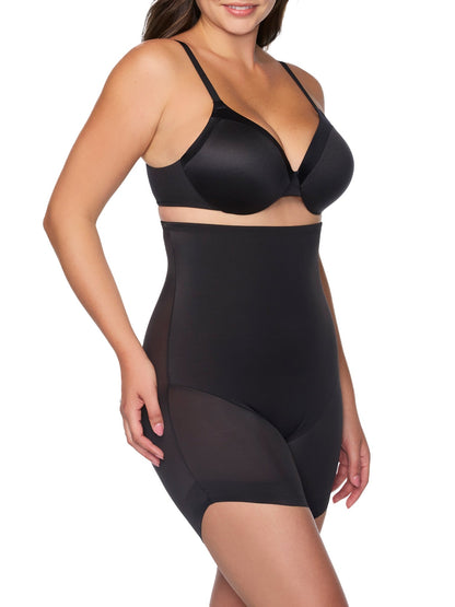 Elevated Edge High-Waist Slanted Hem Shaping Short